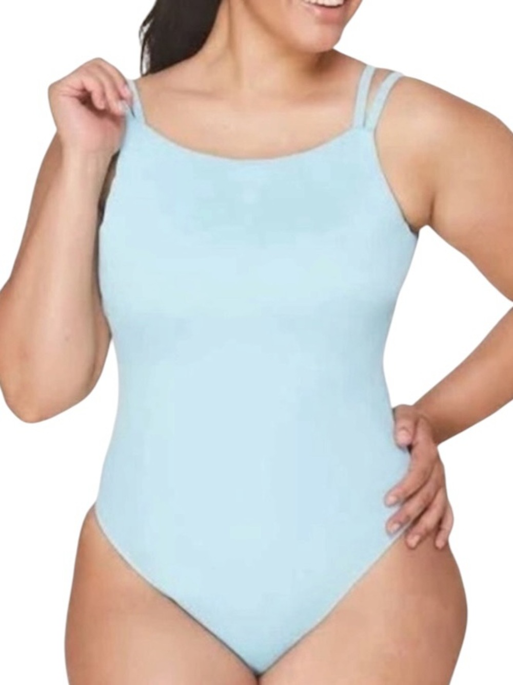 Andie The Rockaway Light Blue Women's One-Piece Swimsuit NWT